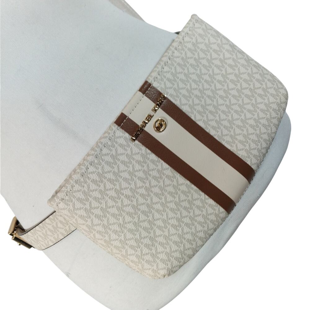 NWOT! MICHAEL KORS! WHITE, GRAY, BROWN VEGAN LEATHER HIP PACK FANNY PACK, PURSE! - Picture 10 of 10